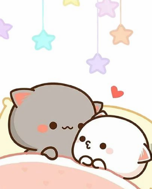 Mochi Peach Cat cuddling